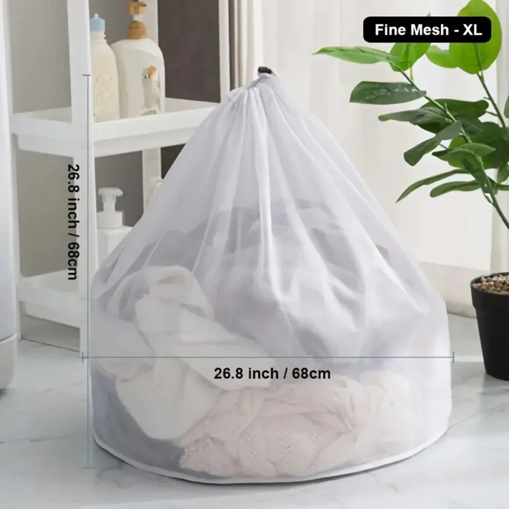NIB White XL Polyester Mesh Laundry Bags With Drawstring Closure *Price Is Firm*